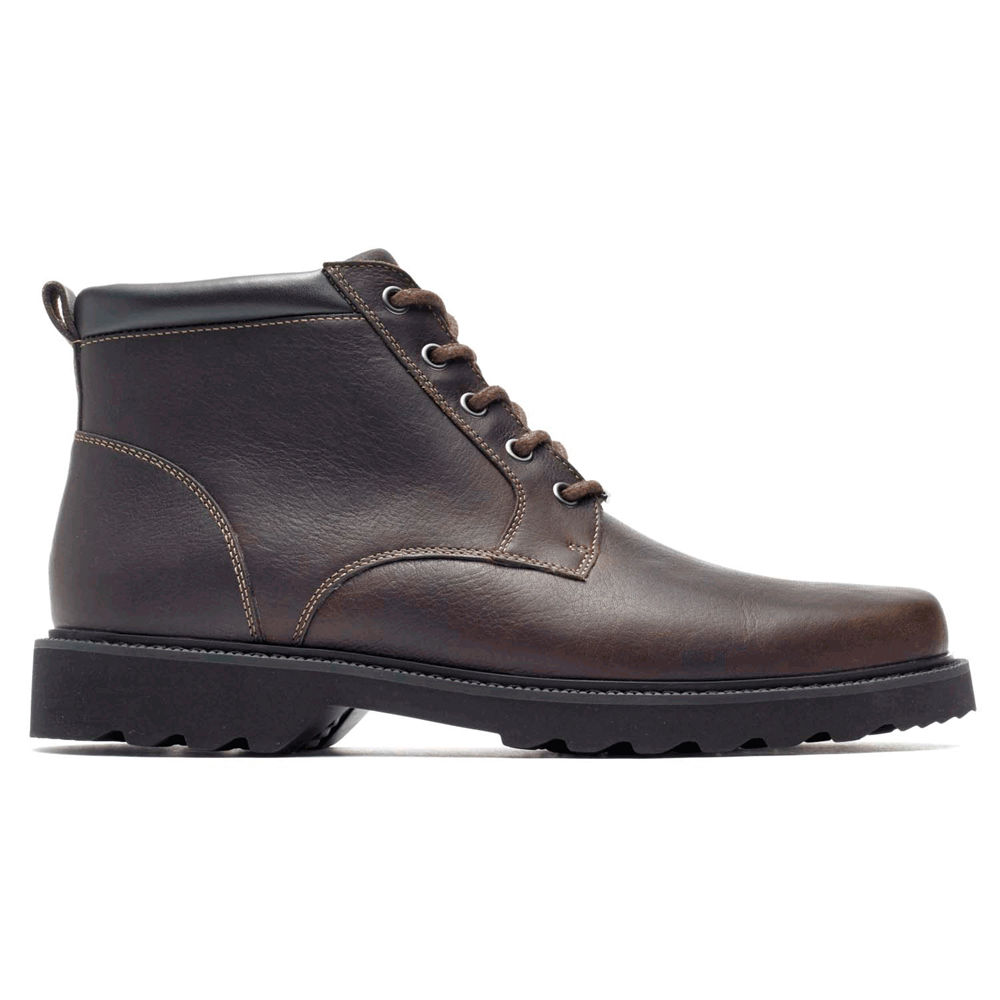 Botas Rockport Homem Marrom Escuro - Northfield Waterproof Plain Toe - 18590GLPW